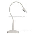 steel material white flexible gooseneck desk lamp for guestroom table
